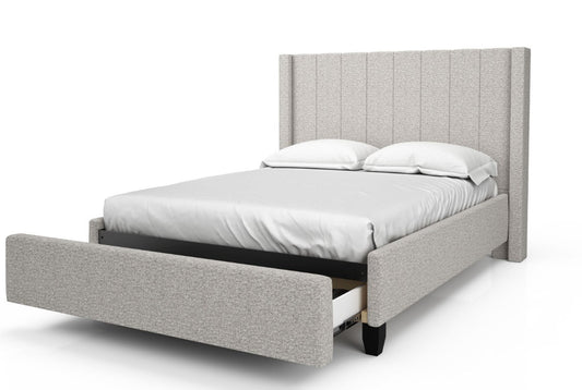 Louise King Winged Headboard Bed