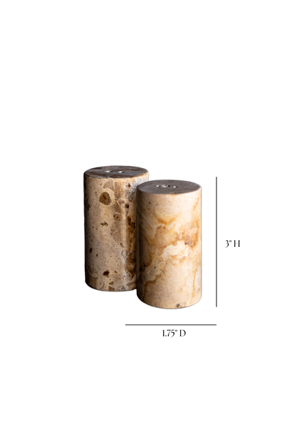 Chocolate Marble Salt & Pepper Shakers