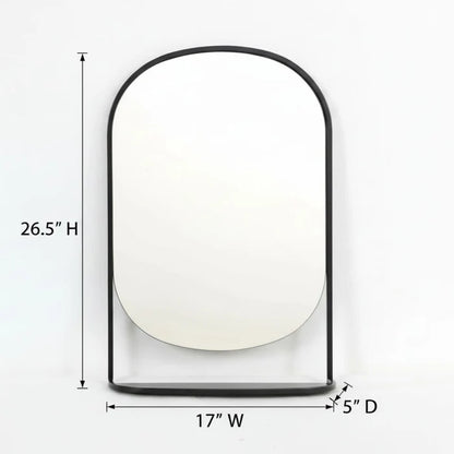 Black Shelf Mirror