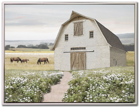 White Barn Wall Art