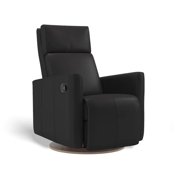 Georgina Leather Swivel Glider with Manual Recline