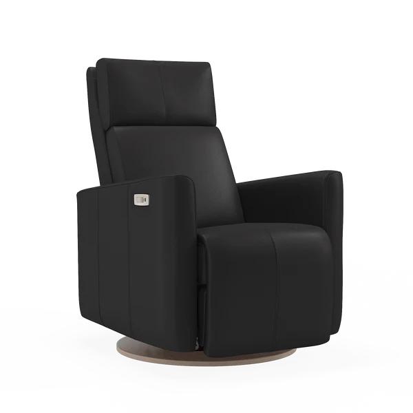 Georgina Leather Swivel Glider with Powered Recline