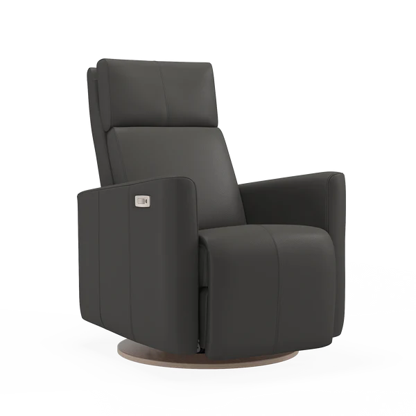 Georgina Leather Swivel Glider with Powered Recline