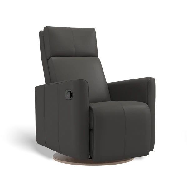 Georgina Leather Swivel Glider with Manual Recline