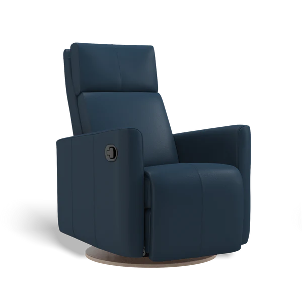 Georgina Leather Swivel Glider with Manual Recline