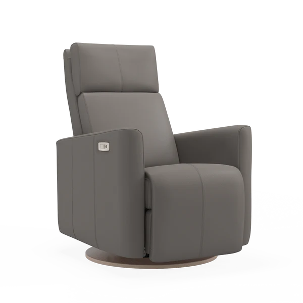 Georgina Leather Swivel Glider with Powered Recline