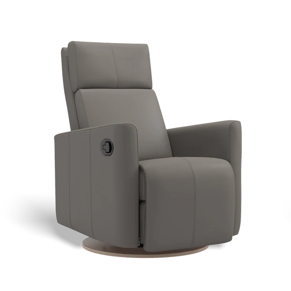 Georgina Leather Swivel Glider with Manual Recline