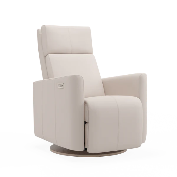 Georgina Leather Swivel Glider with Powered Recline