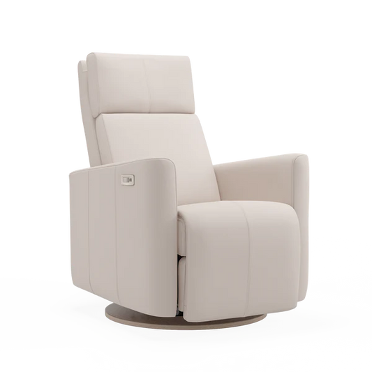 Georgina Leather Swivel Glider with Powered Recline