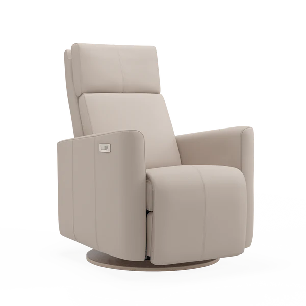 Georgina Leather Swivel Glider with Powered Recline