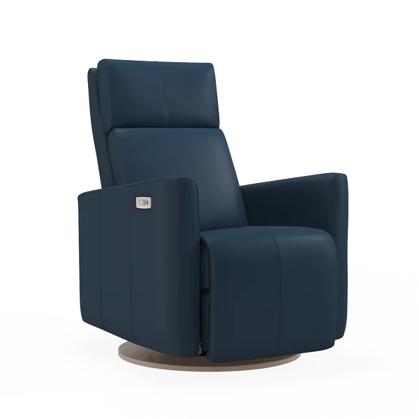 Georgina Leather Swivel Glider with Powered Recline