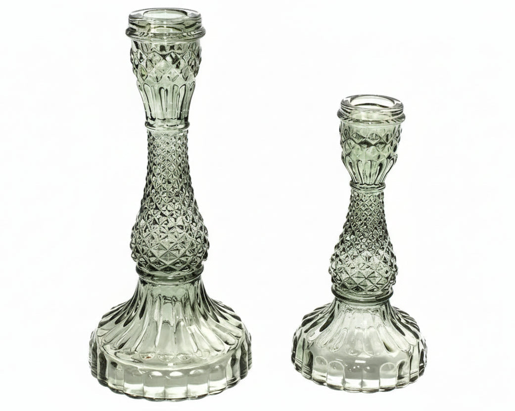 Large Glass Candle Holder