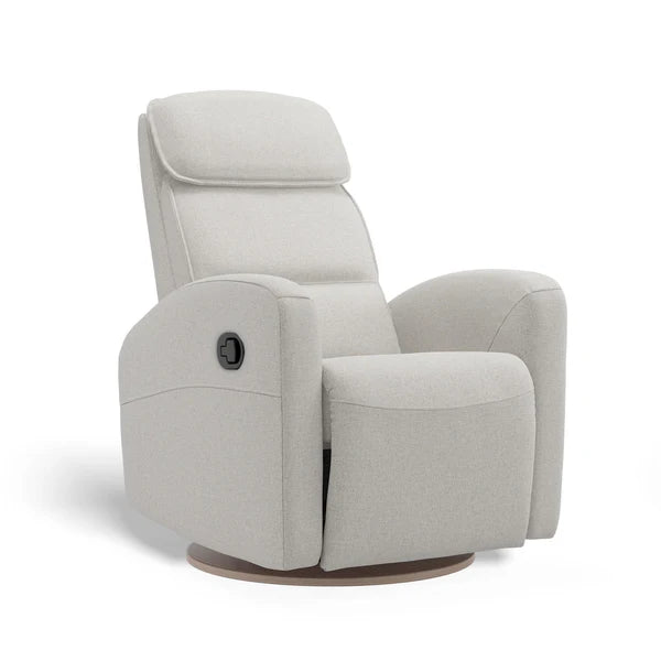 Gray recliner chair on a white background