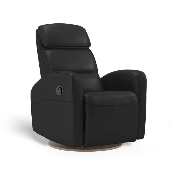 Martha Leather Swivel Glider with Manual Recline
