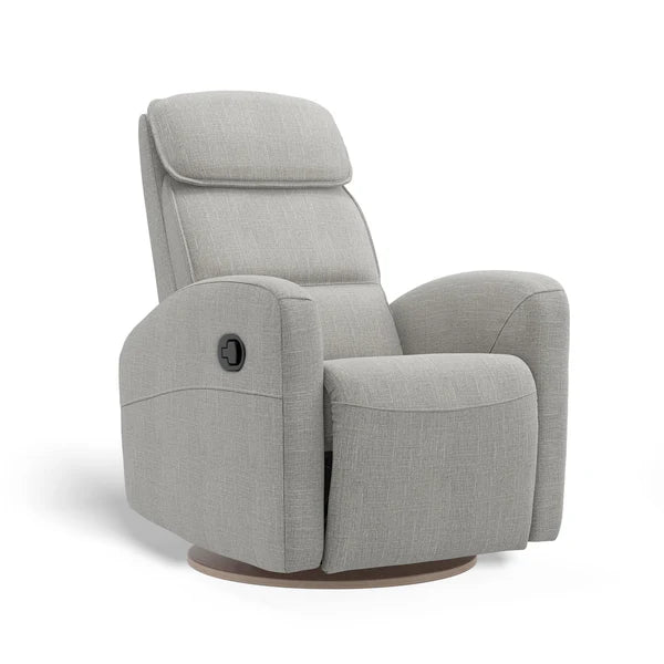 Gray recliner chair on a white background