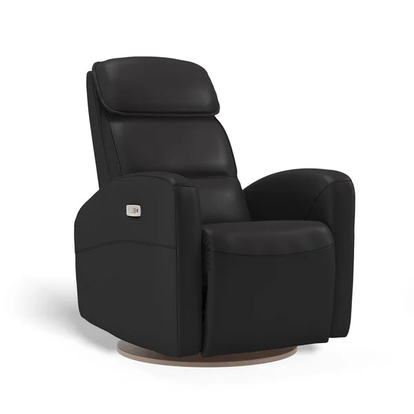 Black recliner chair on a white background