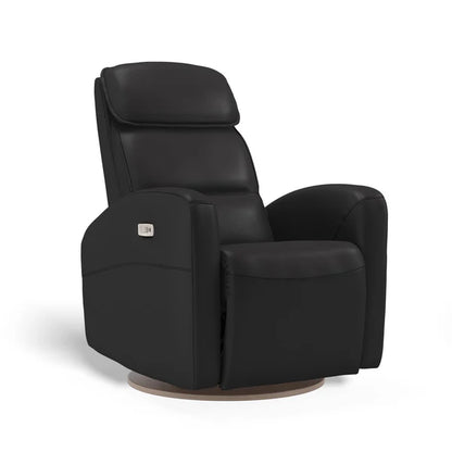 Black recliner chair on a white background
