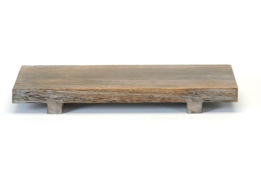 Wooden platform on a white background