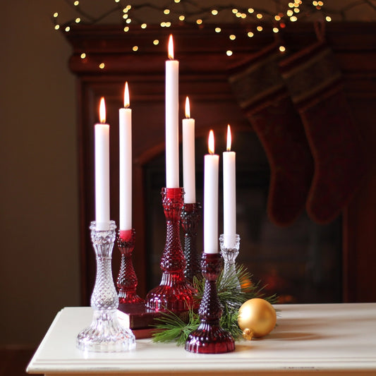 Large Glass Candle Holder